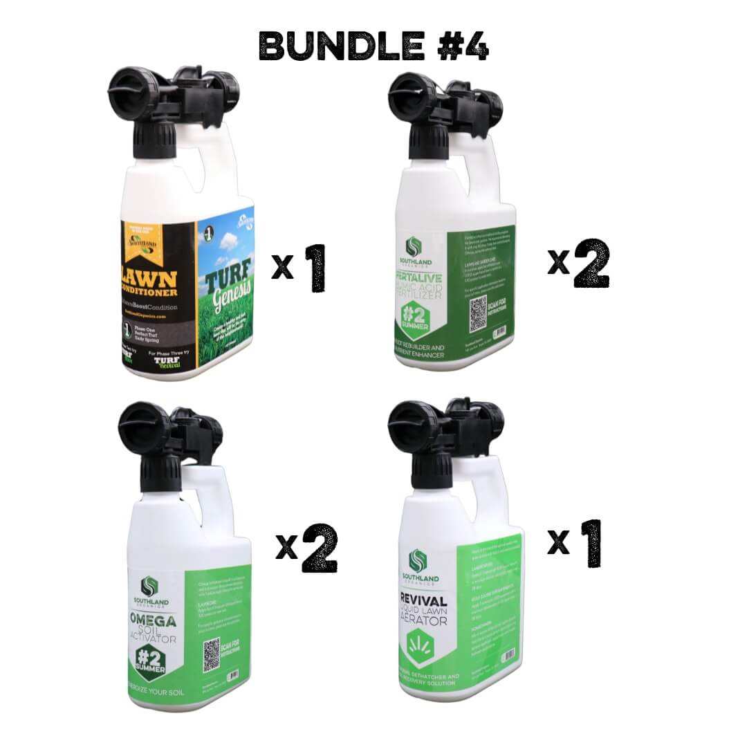 Natural lawn products in Lawn Care Bundles for eco-friendly care.