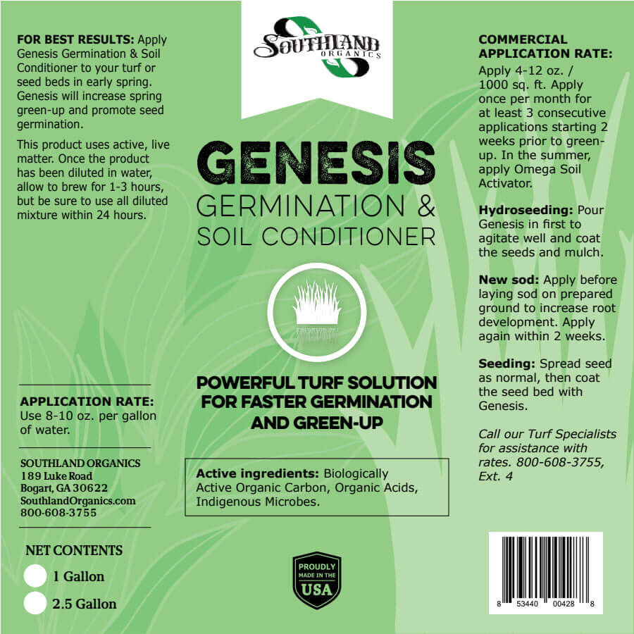 genesis soil conditioner label