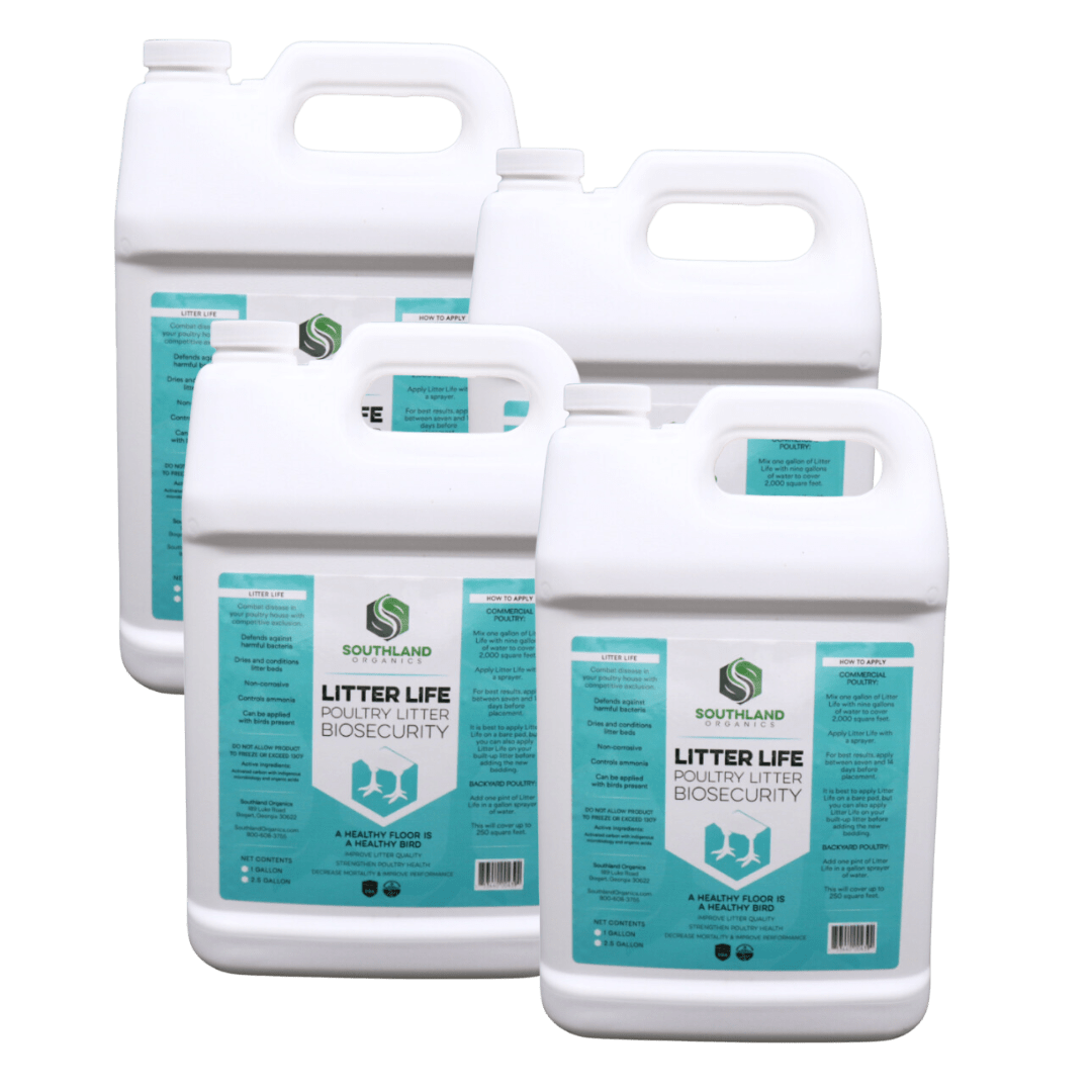 Litter Life Poultry Litter Conditioner Case: 4 x 1 Gallon