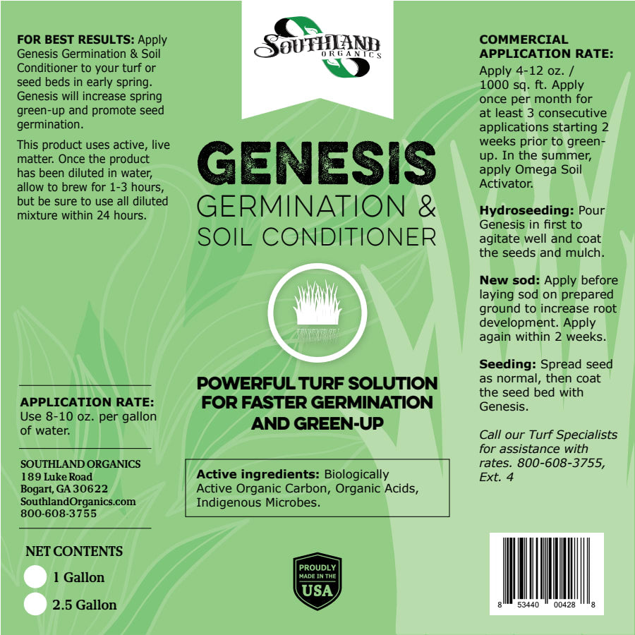genesis soil conditioner label