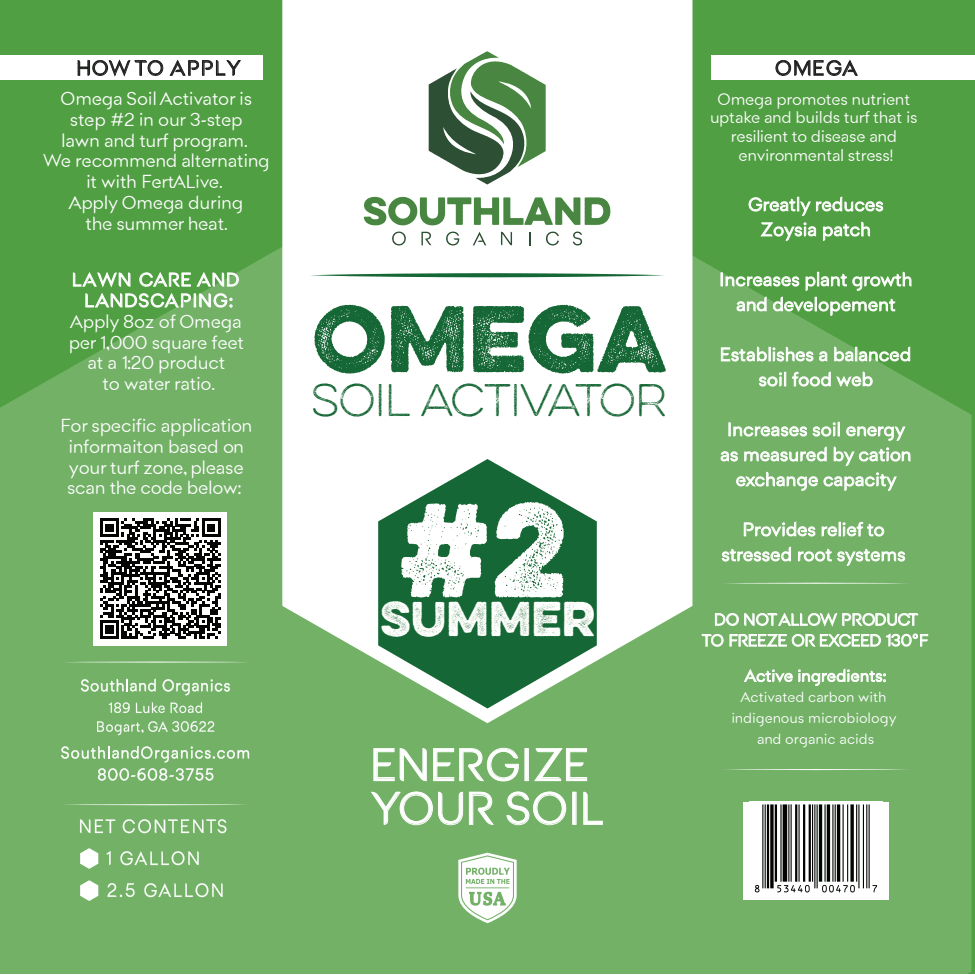  Omega soil activator label